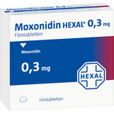 Abbildung: Moxonidin Hexal 0,3 mg Filmtabletten Filmtabletten, 30 St PZN 00882916