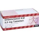 Abbildung: Glibenclamid AbZ 3,5 mg Tabletten Tabletten, 120 St PZN 01016026