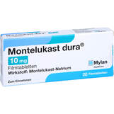 Abbildung: Montelukast dura 10 mg Filmtabletten Filmtabletten, 20 St PZN 01842801