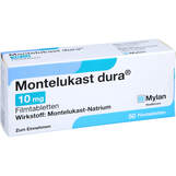Abbildung: Montelukast dura 10 mg Filmtabletten Filmtabletten, 50 St PZN 01842824