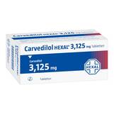 Abbildung: Carvedilol Hexal 3,125 mg Tabletten Tabletten, 30 St PZN 02227162
