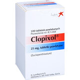 Abbildung: Clopixol 25 mg Filmtabletten Filmtabletten, 100 St PZN 02752543