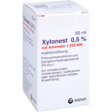 Abbildung: Xylonest 0,5% mit Adrenalin Fl. Injektionslösung Injektionslösung, 50 ml PZN 03079350