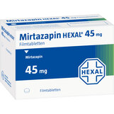 Abbildung: Mirtazapin Hexal 45 mg Filmtabletten Filmtabletten, 50 St PZN 03393572