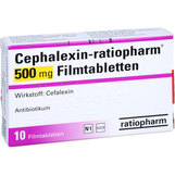 Abbildung: Cephalexin ratiopharm 500 mg Filmtabletten Filmtabletten, 10 St PZN 03574173