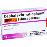 Abbildung: Cephalexin ratiopharm 1000 mg Filmtabletten Filmtabletten, 10 St PZN 03574204