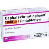 Abbildung: Cephalexin ratiopharm 1000 mg Filmtabletten Filmtabletten, 20 St PZN 03574210