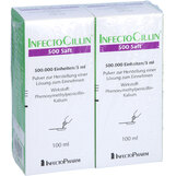 Abbildung: Infectocillin 500 Saft 1ml=100.000 I.E. Trockensaft, 2X100 ml PZN 04257888