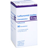 Abbildung: Leflunomid medac 15 mg Filmtabletten Filmtabletten, 90 St PZN 05025909
