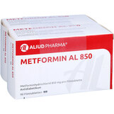 Abbildung: Metformin AL 850 Filmtabletten Filmtabletten, 180 St PZN 05481286