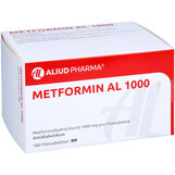Abbildung: Metformin AL 1000 Filmtabletten Filmtabletten, 180 St PZN 05481292