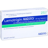 Abbildung: Lamotrigin Aristo 25 mg Tabletten z.Her.einer Suspension zum Einnehmen Tablette zur Herstellung einer Suspension zum Einnehmen, 50 St PZN 05510906