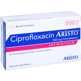 Abbildung: Ciprofloxacin Aristo 500 mg Filmtabletten Filmtabletten, 28 St PZN 05515329