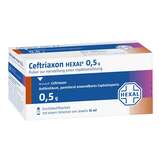 Abbildung: Ceftriaxon Hexal 0,5 g Pulver zur Herstellung einer Injektionslösung Pulver zur Herstellung einer Injektionslösung, 10 St PZN 05995140