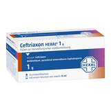 Abbildung: Ceftriaxon Hexal 1 g Durchstechflaschen Pulver zur Herstellung einer Injektionslösung, 10X1 St PZN 05995157