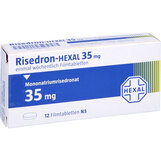 Abbildung: Risedron Hexal 35 mg 1xwöchentlich Filmtabletten Filmtabletten, 12 St PZN 06907333