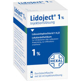 Abbildung: Lidoject 1% Injektionslösung in Durchstechflaschen Injektionslösung, 100X50 ml PZN 06955266