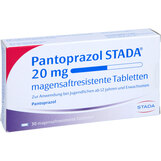 Abbildung: Pantoprazol STADA 20 mg magensaftresistent Tabletten Tabletten magensaftresistent, 30 St PZN 07305990