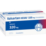 Abbildung: Valsartan Hexal 320 mg Filmtabletten Filmtabletten, 28 St PZN 07607082