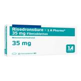 Abbildung: Risedronsäure 1A Pharma 35 mg Filmtabletten Filmtabletten, 12 St PZN 07618795