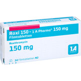Abbildung: Roxi 150 1A Pharma Filmtabletten Filmtabletten, 14 St PZN 07755368