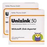 Abbildung: Unizink 50 Tabletten Tabletten magensaftresistent, 2x100 St PZN 08032308