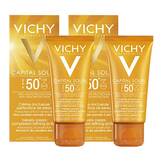 Produktbild Vichy Capital Soleil Hautperfektionierende Sonnen-Creme LSF 50+ f&uuml;r das Gesicht