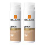 Abbildung: La Roche Posay Anthelios Age Correct getönte Creme LSF 50 Creme, 2x50 ml PZN 08032583