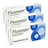 Abbildung: Fluomizin 10 mg Vaginaltabletten Vaginaltabletten, 3x6 St PZN 08032639