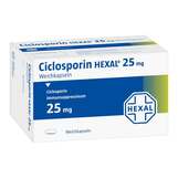 Abbildung: Ciclosporin Hexal 25 mg Kapseln Weichkapseln, 100 St PZN 08867678