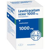 Abbildung: Levetiracetam Hexal 1000 mg Filmtabletten Filmtabletten, 50 St PZN 09123282
