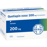 Abbildung: Quetiapin Hexal 200 mg Filmtabletten Filmtabletten, 20 St PZN 09339237