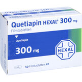 Abbildung: Quetiapin Hexal 300 mg Filmtabletten Filmtabletten, 50 St PZN 09339289