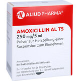 Abbildung: Amoxicillin AL TS Pulver zur Herstellung einer Suspension zum Einnehmen Pulver zur Herstellung einer Suspension zum Einnehmen, 200 ml PZN 09424428