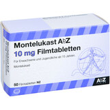 Abbildung: Montelukast AbZ 10 mg Filmtabletten Filmtabletten, 50 St PZN 09434622