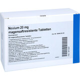 Abbildung: Nexium 20 mg magensaftresistente Tabletten Tabletten magensaftresistent, 60 St PZN 09713227