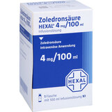 Abbildung: Zoledronsäure Hexal 4 mg / 100 ml Infusionslösung Infusionslösung, 1 St PZN 09929186