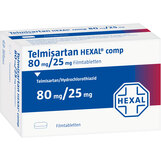 Abbildung: Telmisartan Hexal Comp 80 mg / 25 mg Filmtabletten Filmtabletten, 28 St PZN 10298130
