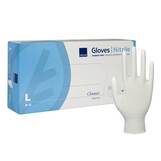 Produktbild Nitril Untersuchungshandschuhe unsteril puderfrei Gr&ouml;&szlig;e L wei&szlig;