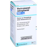 Abbildung: Voriconazol ratiopharm 200 mg Pulver Infusionslösung -Herstellung Pulver zur Herstellung einer Infusionslösung, 1 St PZN 11161019