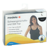 Abbildung: Medela Schwangerschafts- und Still-Top L schwarz 1 St PZN 11592854