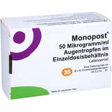 Abbildung: Monopost 50 Mikrogramm / ml Augentropfenin Einzeldosen Einzeldosispipetten, 30X0.2 ml PZN 11886024