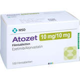 Abbildung: Atozet 10 mg / 10 mg Filmtabletten Filmtabletten, 100 St PZN 12478155