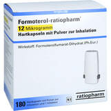 Abbildung: Formoterol-ratiopharm 12 µg Hartkap.mit Pul.z.Inhalation Hartkapseln mit Pulver zur Inhalation, 180 St PZN 12587938