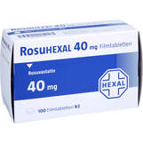 Abbildung: Rosuhexal 40 mg Filmtabletten Filmtabletten, 100 St PZN 13569753
