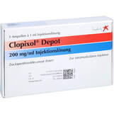 Abbildung: Clopixol Depot 200 mg / ml Injektionslösung i.e.Ampulle Injektionslösung, 5X1 ml PZN 13713552
