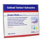 Abbildung: Cutimed Sorbact Hydroactive Kompressen 14x14 cm Kompressen, 10 St PZN 14221437