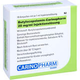 Abbildung: Butylscopolamin-Carinopharm 20 mg / ml Injektionslösung Ampulle Injektionslösung, 10 St PZN 14234658