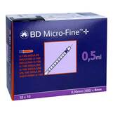 Produktbild BD Micro-Fine + Insulinspritzen 0,5 ml U100 0,3x8 mm