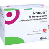 Abbildung: Monopost 50 Mikrogramm / ml Augentropfenin Einzeldosen Einzeldosispipetten, 90X0.2 ml PZN 14366940